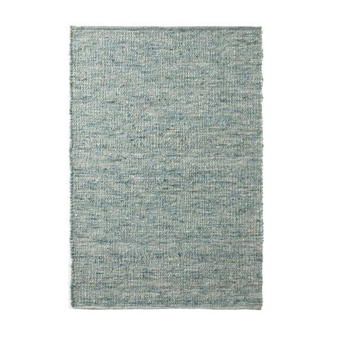 Wollteppich Natur | Reine Schur-Wolle Handweb Teppich im Skandinavischen Design | Grün